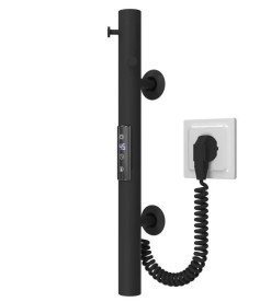 Електричний сушарка для рушників Deffi Chloe 30x400 нержавіюча сталь чорний C.MK.40.30.E.B.U.1