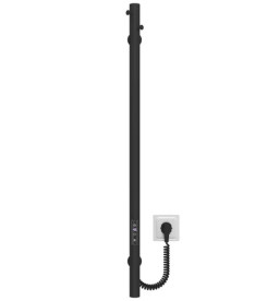 Электрический полотенцесушитель Deffi Chloe 30x900 JD03 нержавеющая сталь черный C.MK.90.30.E.B.U.1