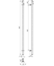 Электрический полотенцесушитель Deffi Chloe 30x1300 WD03 нержавеющая сталь белый C.MK.130.30.E.W.U.3