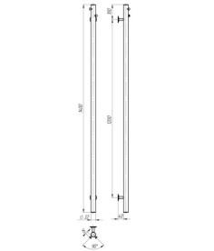 Электрический полотенцесушитель Deffi Chloe 30x1400 JD03 нержавеющая сталь черный C.MK.140.30.E.B.U.1