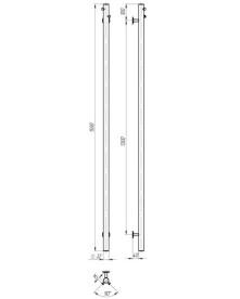 Электрический полотенцесушитель Deffi Chloe 30x1500 WD03 нержавеющая сталь белый C.MK.150.30.E.W.U.3