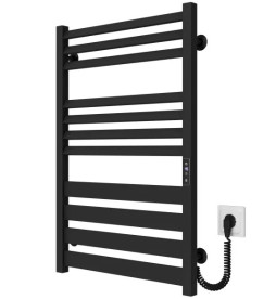 Электрический полотенцесушитель Deffi Diamant П11 500х800 правое подключение JD04 черный A.DT.80.50.11.E.B.R.2