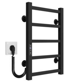 Електрична сушарка для рушників Deffi Forest П6 200х600 ліве підключення JD04 чорний A.FR.60.20.6.E.B.L.2