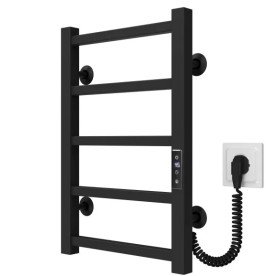 Електрична сушарка для рушників Deffi Forest П6 200х600 праве підключення JD04 чорний A.FR.60.20.6.E.B.R.2