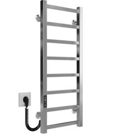Электрический полотенцесушитель Deffi Forest П8 200х800 левое подключение JD04 хром A.FR.80.20.8.E.C.L.2