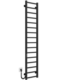 Электрический полотенцесушитель Deffi Forest П16 200х1600 левое подключение JD04 черный A.FR.160.20.16.E.B.L.2