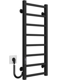 Електрична сушарка для рушників Deffi Forest П8 300х800 ліве підключення JD04 чорний A.FR.80.30.8.E.B.L.2