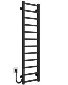 Электрический полотенцесушитель Deffi Forest П12 300х1200 левое подключение JD04 черный A.FR.120.30.12.E.B.L.2