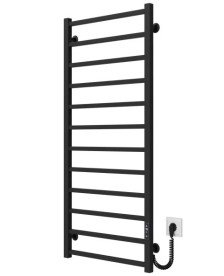 Електрична сушарка для рушників Deffi Forest П12 600х1200 праве підключення JD04 чорний A.FR.120.60.12.E.B.R.2