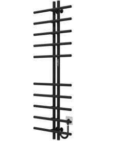 Электрический полотенцесушитель Deffi Gray П10 60х1450 правое подключение JD03 черный A.GY.145.6.10.E.B.R.1