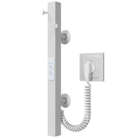 Электрический полотенцесушитель Deffi Holly 30x400 JD04 нержавеющая сталь белый C.MB.40.30.E.W.U.2