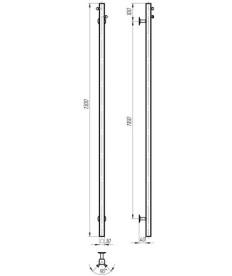 Електрична сушарка для рушників Deffi Holly 30x1300 JD04 нержавіюча сталь хром C.MB.130.30.E.C.U.2
