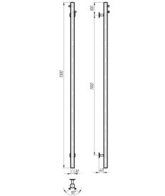 Електрична сушарка для рушників Deffi Holly 30x1300 JD04 нержавіюча сталь хром C.MB.130.30.E.C.U.2
