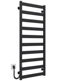 Электрический полотенцесушитель Deffi Harmony П10 400х1200 левое подключение JD04 черный B.HR.120.40.10.E.B.L.2
