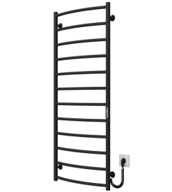 Електрична сушарка для рушників Deffi Класик П12 500х1300 праве підключення JD03 чорний C.DK.130.50.12.E.B.R.1