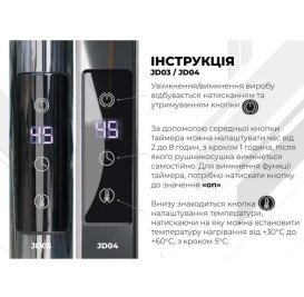 Електрична сушарка для рушників Deffi Класик Еліт П12 400х1200 праве підключення JD03 чорний C.KE.120.40.12.E.B.R.1