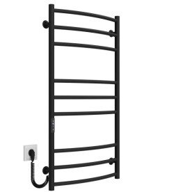 Електрична сушарка для рушників Deffi Еліт П9 600х1000 ліве підключення JD03 чорний C.KE.100.60.9.E.B.L.1