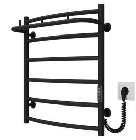 Электрический полотенцесушитель Deffi Классик N П6 500х600 правое подключение JD03 черный C.KN.60.50.6.E.B.R.1