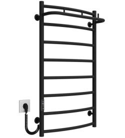 Электрический полотенцесушитель Deffi Классик N П8 500х900 левое подключение JD03 черный C.KN.90.50.8.E.B.L.1