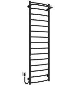 Електрична сушарка для рушників Deffi Класик N П15 500х1600 ліве підключення JD03 чорний C.KN.160.50.15.E.B.L.1