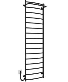 Електрична сушарка для рушників Deffi Класик N П16 500х1700 ліве підключення JD03 чорний C.KN.170.50.16.E.B.L.1