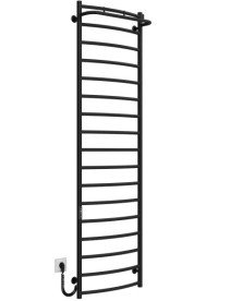 Электрический полотенцесушитель Deffi Классик N П17 500х1800 левое подключение JD03 черный C.KN.180.50.17.E.B.L.1