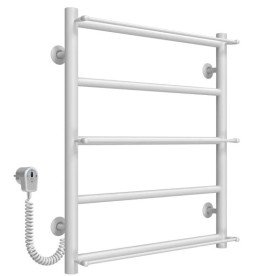 Электрический полотенцесушитель Deffi Ladder П5 500х600 левое подключение белый C.LK.60.50.5.E.W.R.5