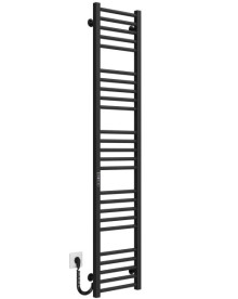 Електрична сушарка для рушників Deffi Lima П25 300х1600 ліве підключення JD04 чорний A.LI.160.30.25.E.B.L.2