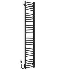 Електрична сушарка для рушників Deffi Lima П30 300х1800 ліве підключення JD04 чорний A.LI.180.30.30.E.B.L.2