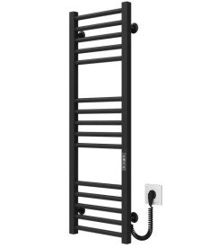 Електрична сушарка для рушників Deffi Lima П15 400х1000 праве підключення JD04 чорний A.LI.100.40.15.E.B.R.2