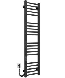 Электрический полотенцесушитель Deffi Lima П20 400х1300 левое подключение JD04 черный A.LI.130.40.20.E.B.L.2