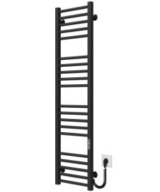 Электрический полотенцесушитель Deffi Lima П20 400х1300 правое подключение JD04 черный A.LI.130.40.20.E.B.R.2