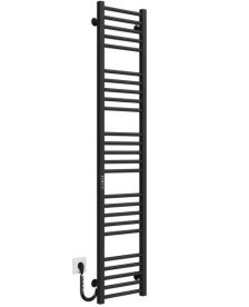 Электрический полотенцесушитель Deffi Lima П25 400х1600 левое подключение JD04 черный A.LI.160.40.25.E.B.L.2