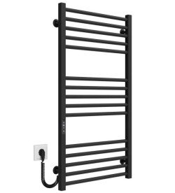 Електрична сушарка для рушників Deffi Lima П15 500х1000 ліве підключення JD04 чорний A.LI.100.50.15.E.B.L.2