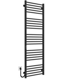 Электрический полотенцесушитель Deffi Lima П25 600х1600 левое подключение JD04 черный A.LI.160.60.25.E.B.L.2
