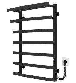 Электрический полотенцесушитель Deffi Lotos П7 400х800 правое подключение JD04 черный A.LO.80.40.7.E.B.R.2