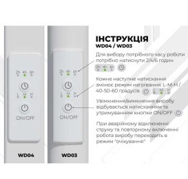 Електрична сушарка для рушників Deffi Lotos П4 500х500 ліве підключення WD04 білий A.LO.50.50.4.E.W.L.4