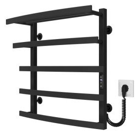 Электрический полотенцесушитель Deffi Lotos П5 500х600 правое подключение JD04 черный A.LO.60.50.5.E.B.R.2