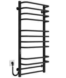 Електрична сушарка для рушників Deffi Lux П12 400х1100 ліве підключення JD04 чорний A.LU.110.40.12.E.B.L.2