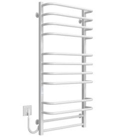 Электрический полотенцесушитель Deffi Lux П12 500х1100 левое подключение WD04 белый A.LU.110.50.12.E.W.L.4