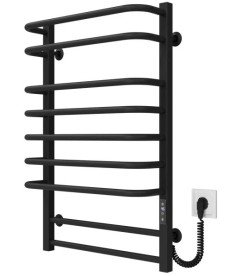 Электрический полотенцесушитель Deffi Lux П9 600х800 правое подключение JD04 черный A.LU.80.60.9.E.B.R.2