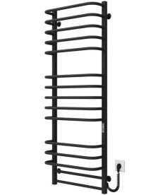 Електрична сушарка для рушників Deffi Lux П15 600х1400 праве підключення JD04 чорний A.LU.140.60.15.E.B.R.2