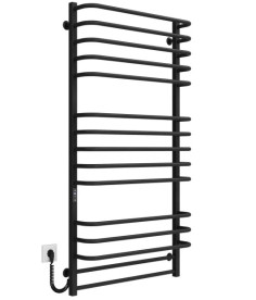 Електрична сушарка для рушників Deffi Lux П15 700х1400 ліве підключення JD04 чорний A.LU.140.70.15.E.B.L.2