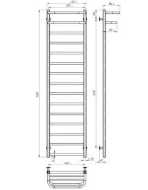 Электрический полотенцесушитель Deffi Lux Hotel П15 400х1600 правое подключение JD04 черный A.LH.160.40.15.E.B.R.2