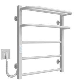 Электрический полотенцесушитель Deffi Lux Hotel П5 500х600 левое подключение WD04 белый A.LH.60.50.5.E.W.L.4