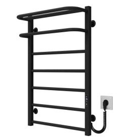 Сушарка для рушників електрична Deffi Lux Hotel П7 500х800 праве підключення JD04 чорний A.LH.80.50.7.E.B.R.2