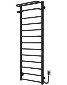 Електрична сушарка для рушників Deffi Lux Hotel П13 600х1400 правильне підключення JD04 чорний A.LH.140.60.13.E.B.R.2