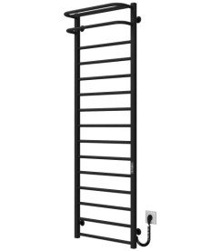 Електрична сушарка для рушників Deffi Lux Hotel П15 600х1600 праве підключення JD04 чорний A.LH.160.60.15.E.B.R.2