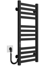 Електрична сушарка для рушників Deffi Magnus П12 300х800 ліве підключення JD04 чорний A.MA.80.30.12.E.B.L.2