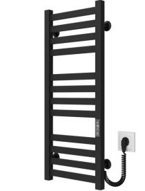 Електрична сушарка для рушників Deffi Magnus П12 300х800 праве підключення JD04 чорний A.MA.80.30.12.E.B.R.2